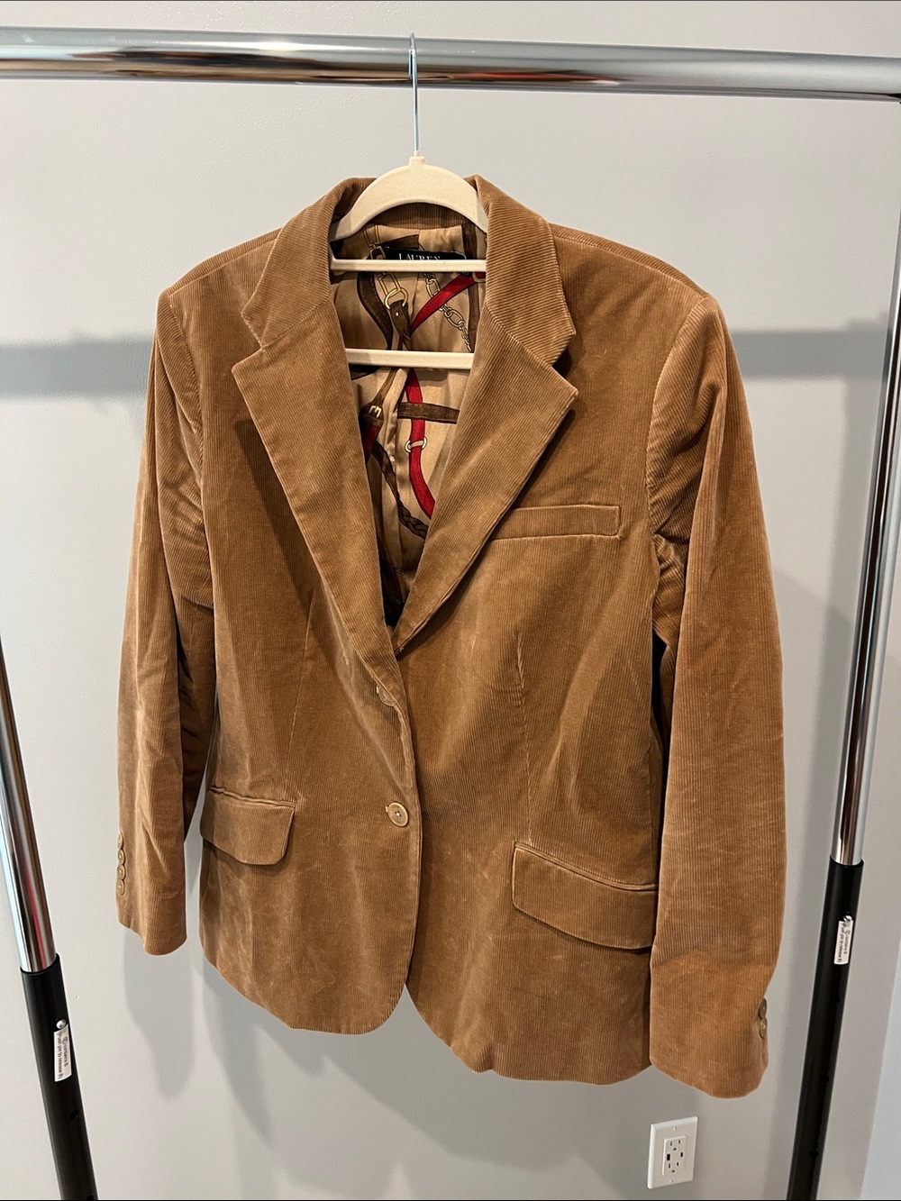 Ralph Lauren Women’s Camel Brown Corduroy Blazer